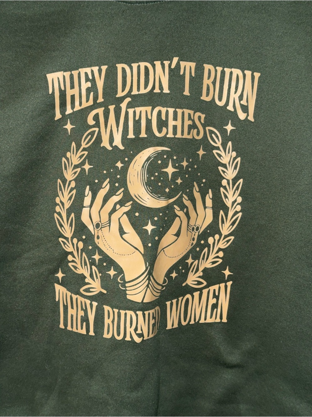 They Didn't Burn Witches Crew Neck Sz L